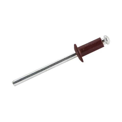 Заклепка вытяжная комбинированная RAL 3005 аллюминий-сталь 3.2х10